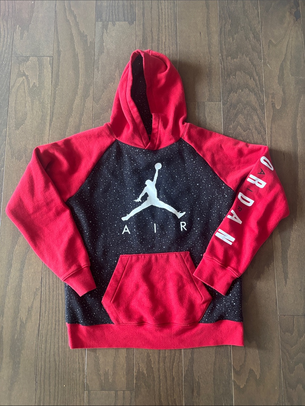 Jordan boys Red Air Jumpman Crewneck Hoodie